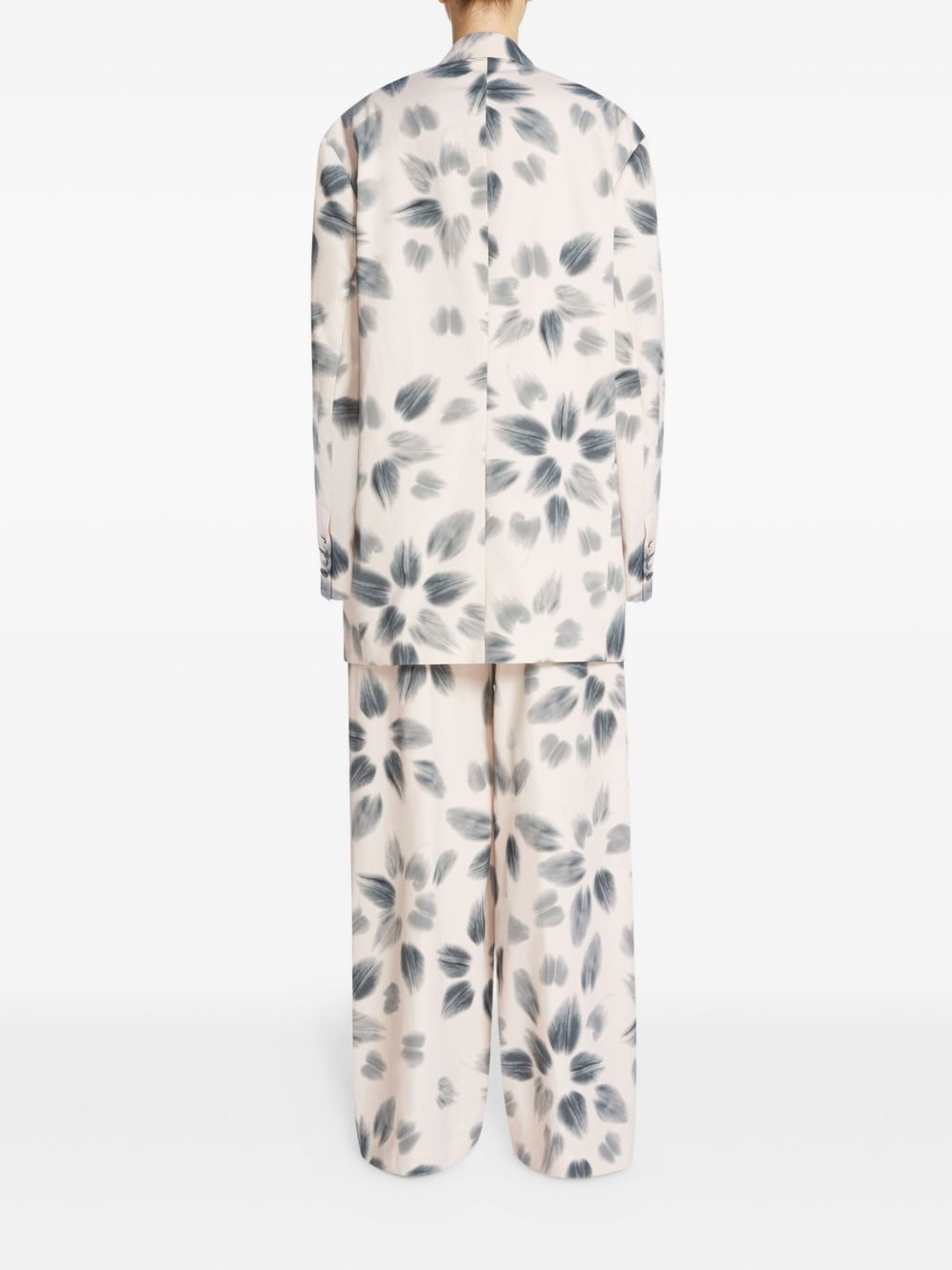 pleated wide-leg trousers - 4