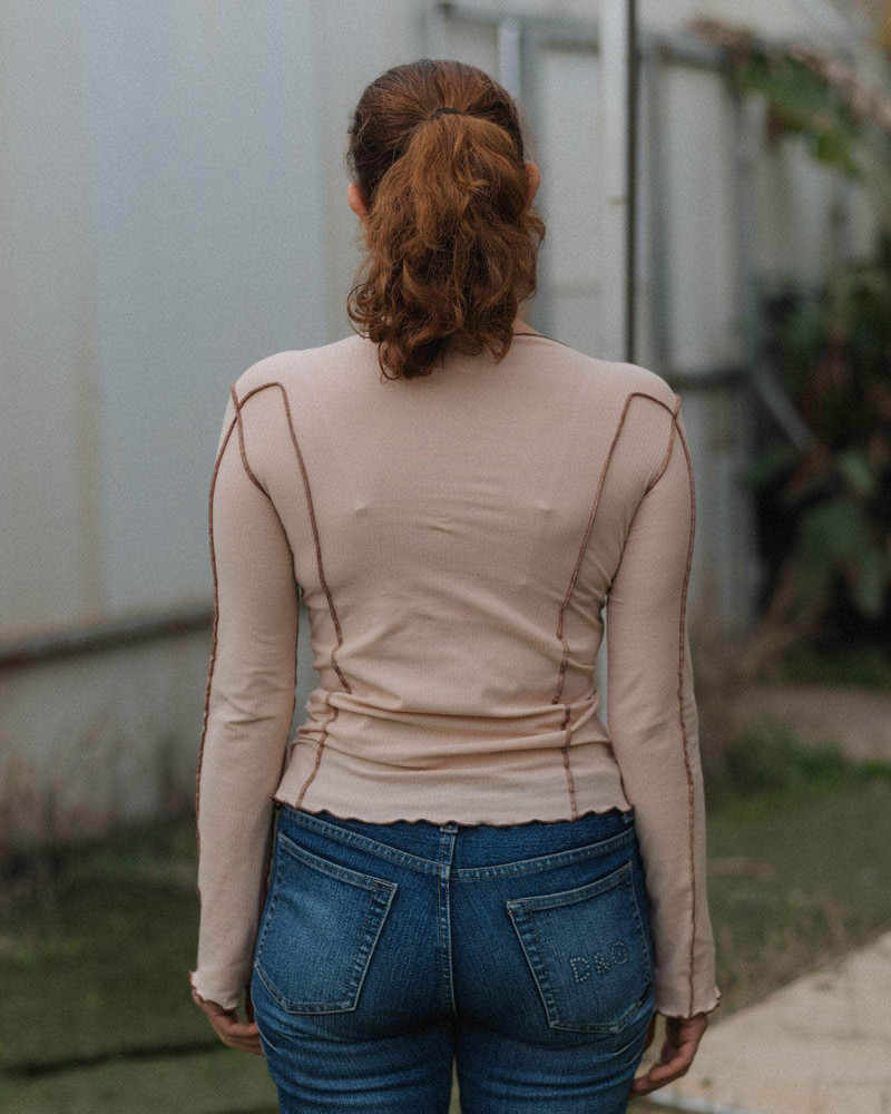 BASERANGE Omato Long Sleeve Tee - Organic Cotton Rib outlook