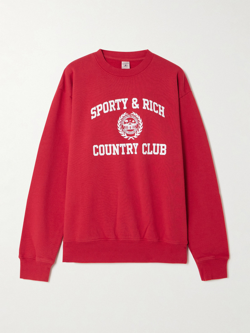 Varsity Crest Printed Cotton-jersey Sweatshirt 1