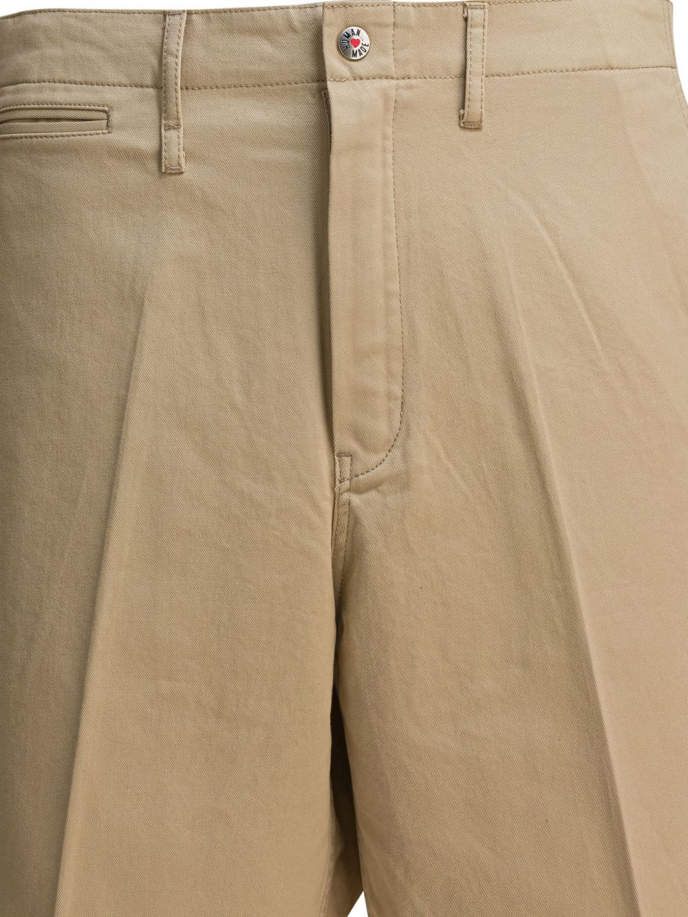 button-fastening chino shorts - 3