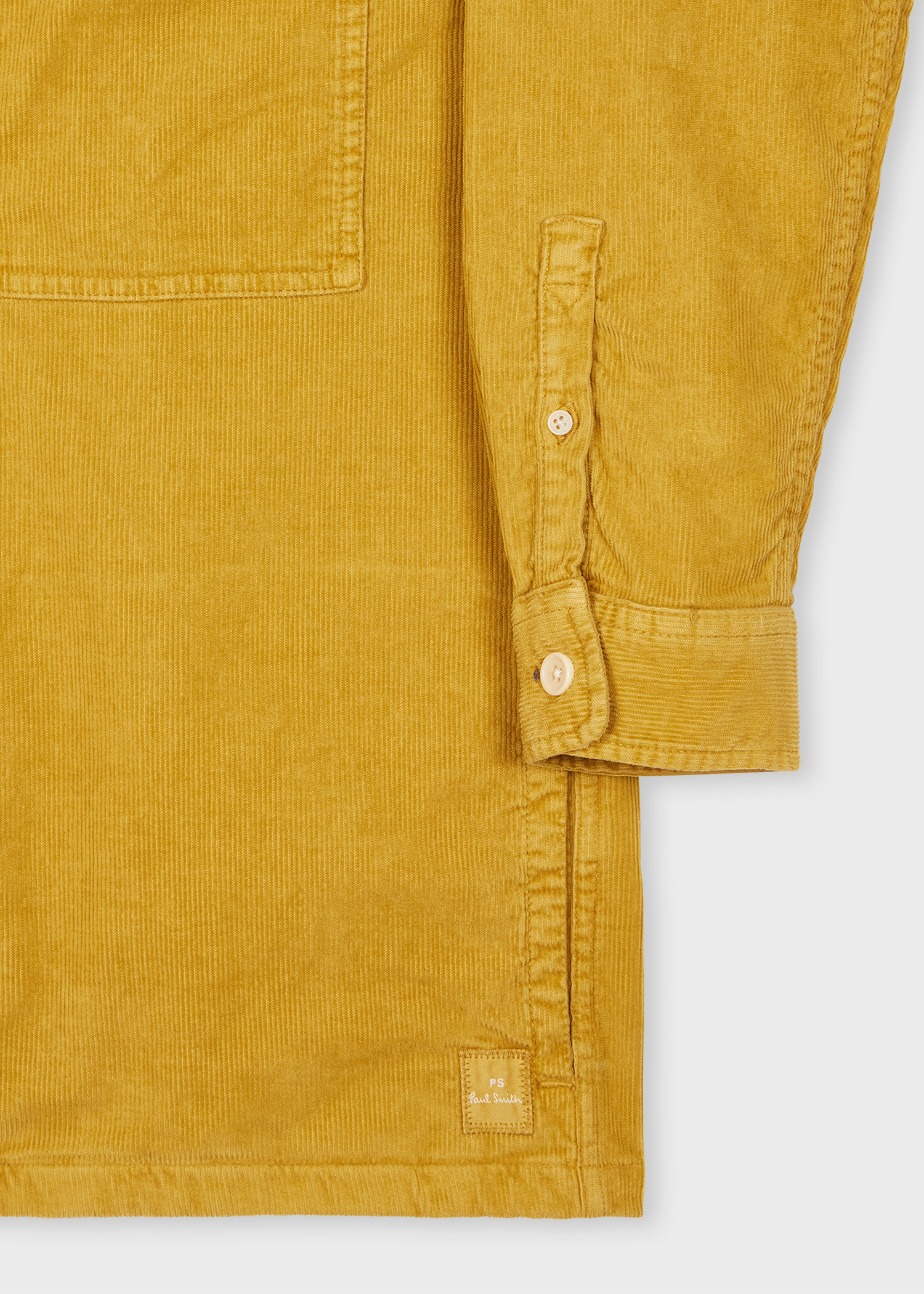 Mustard Yellow Organic-Cotton Corduroy Overshirt - 2
