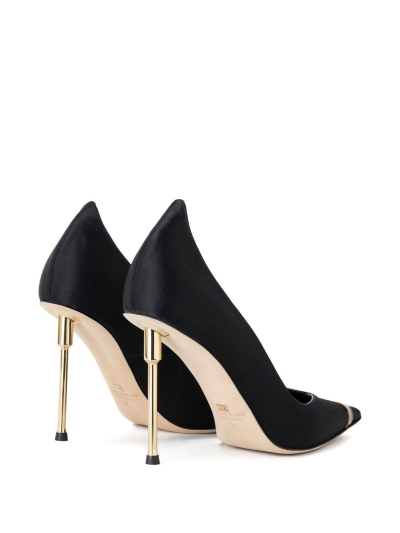 pointed-toe satin pumps 3