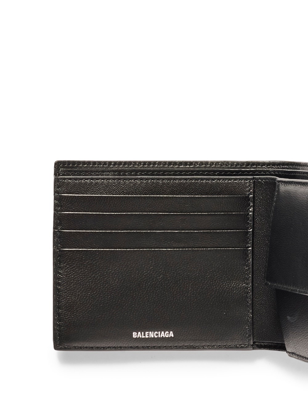 Square Folded Coin Wallet Black - 4