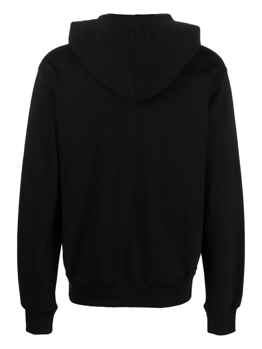 logo-print strap cotton hoodie - 2