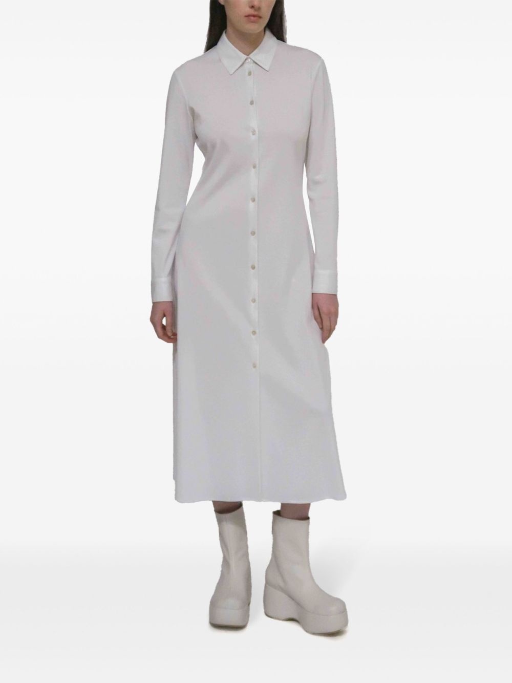 cotton shirt dress - 5