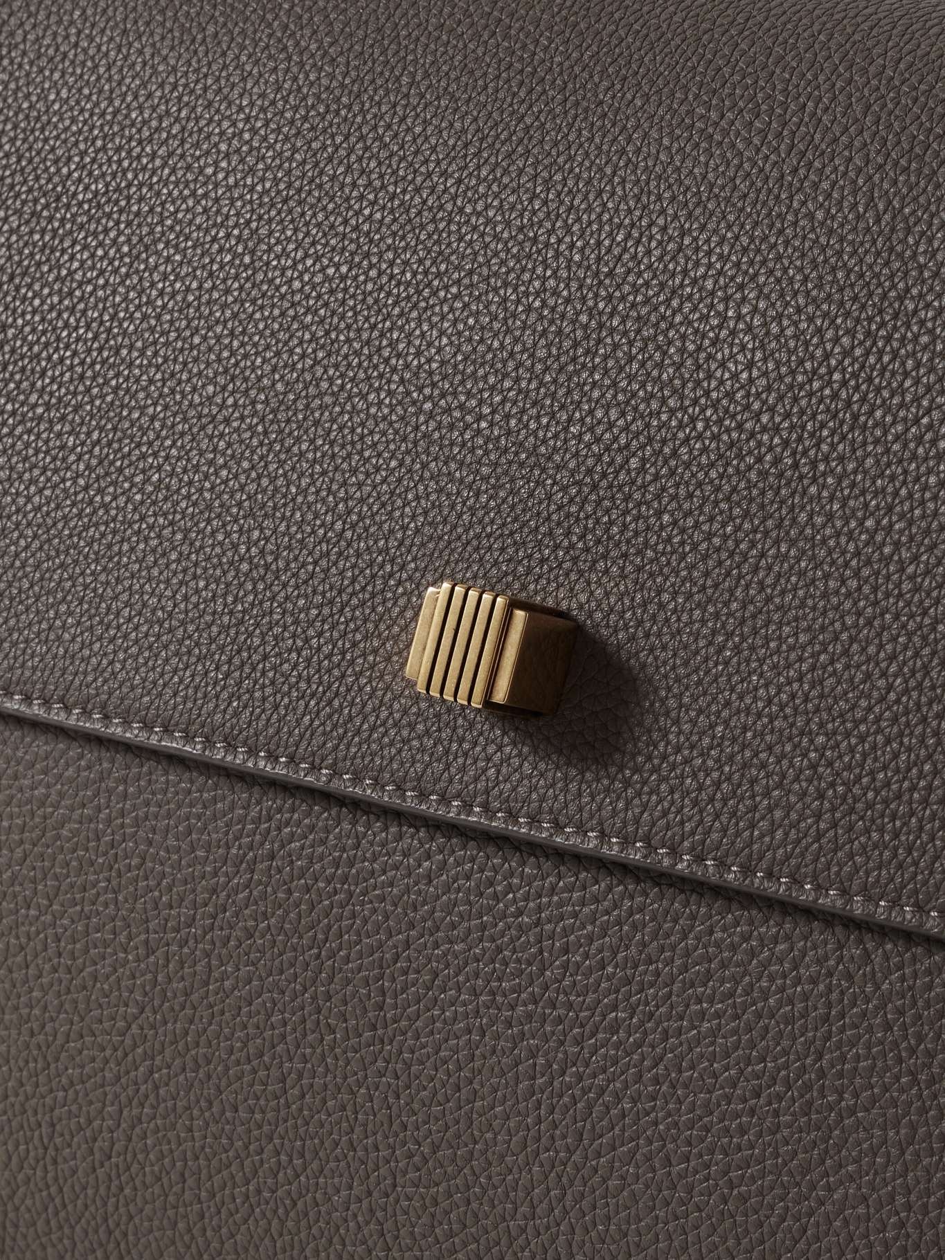 Audrey textured-leather shoulder bag Anthracite - 4