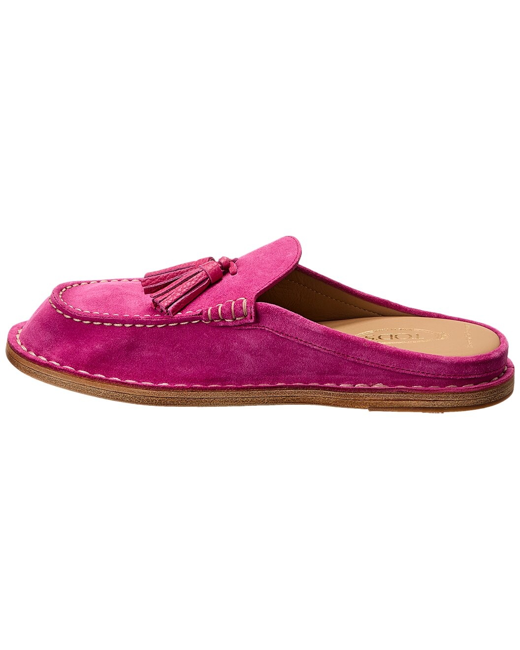 TODs Logo Fringed Suede Mule - 2