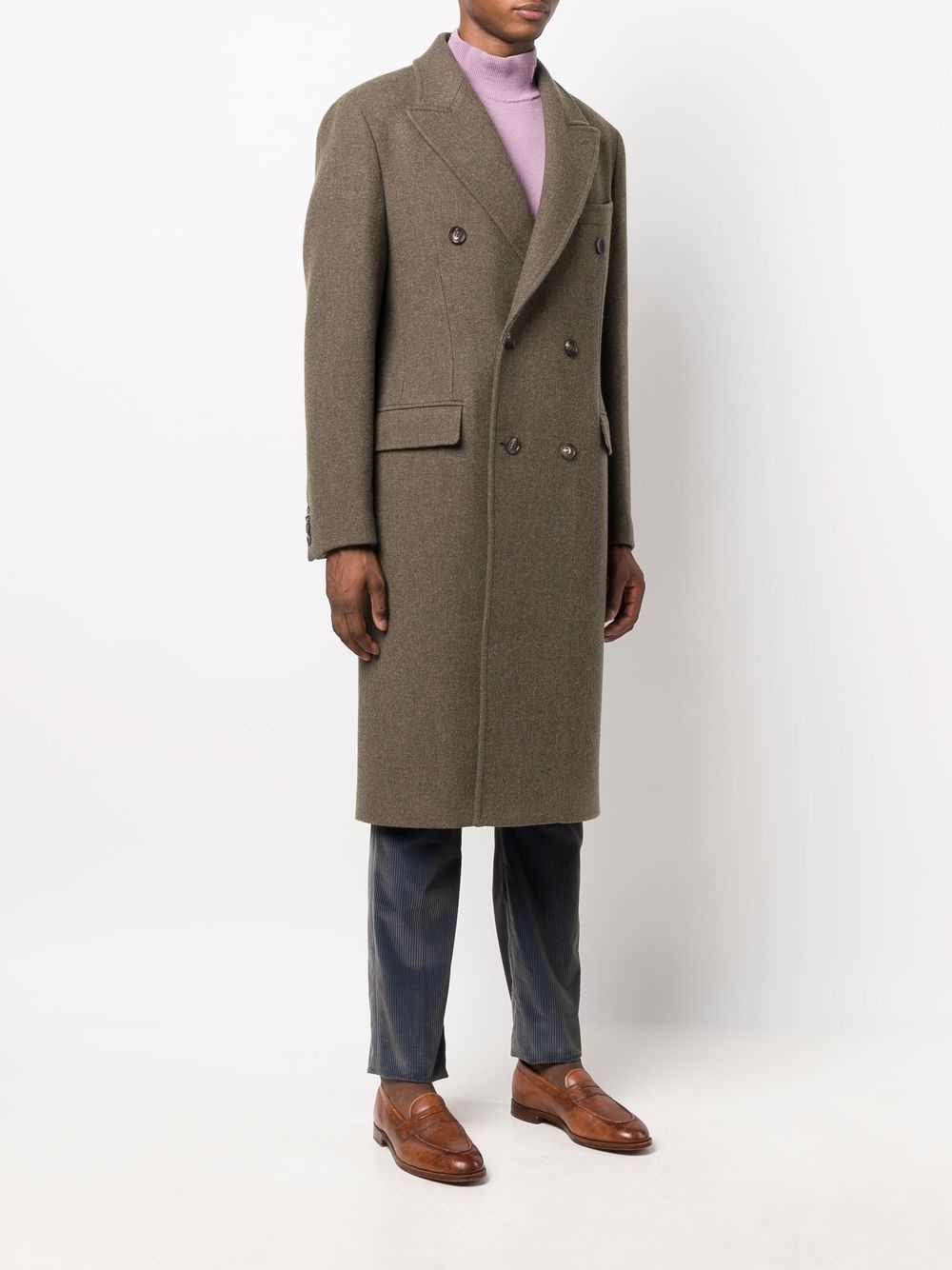 Tailored double-breasted wool coat - 3