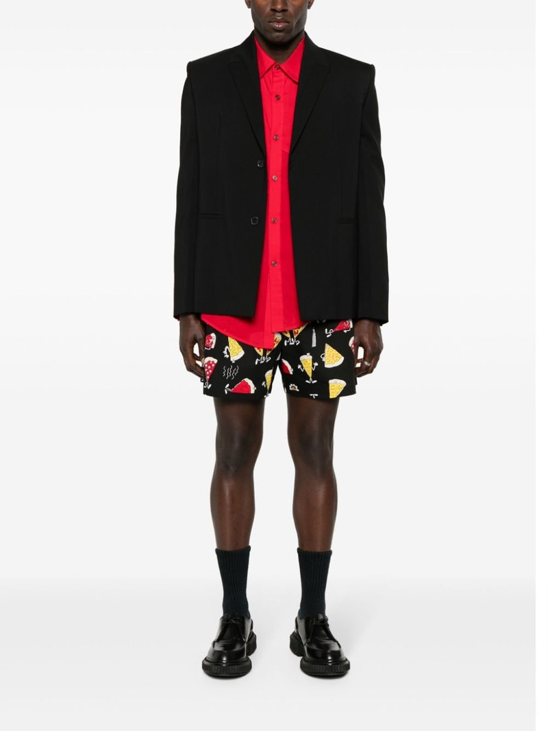Junya Watanabe MAN cartoon-print cotton shorts outlook