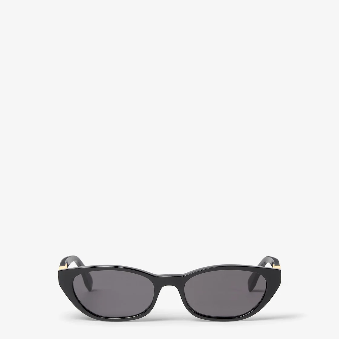 Baguette Low bridge fit black acetate sunglasses - 1