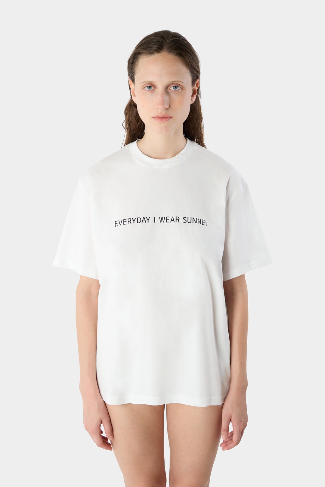 'EVERYDAY I WEAR SUNNEI' CLASSIC T-SHIRT / white - 3