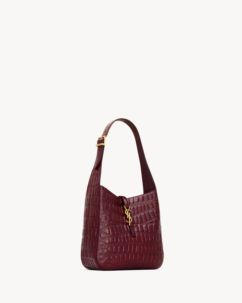 LE 5 À 7 SUPPLE SMALL IN CROCODILE-EMBOSSED LEATHER 5