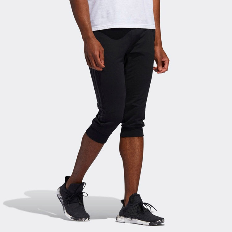 adidas M PNT 34 DK 3S Training Running Sports Slim Fit Cropped Pants Black FT2839 - 6