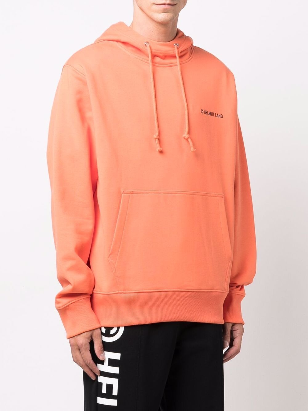 logo-print cotton hoodie - 4