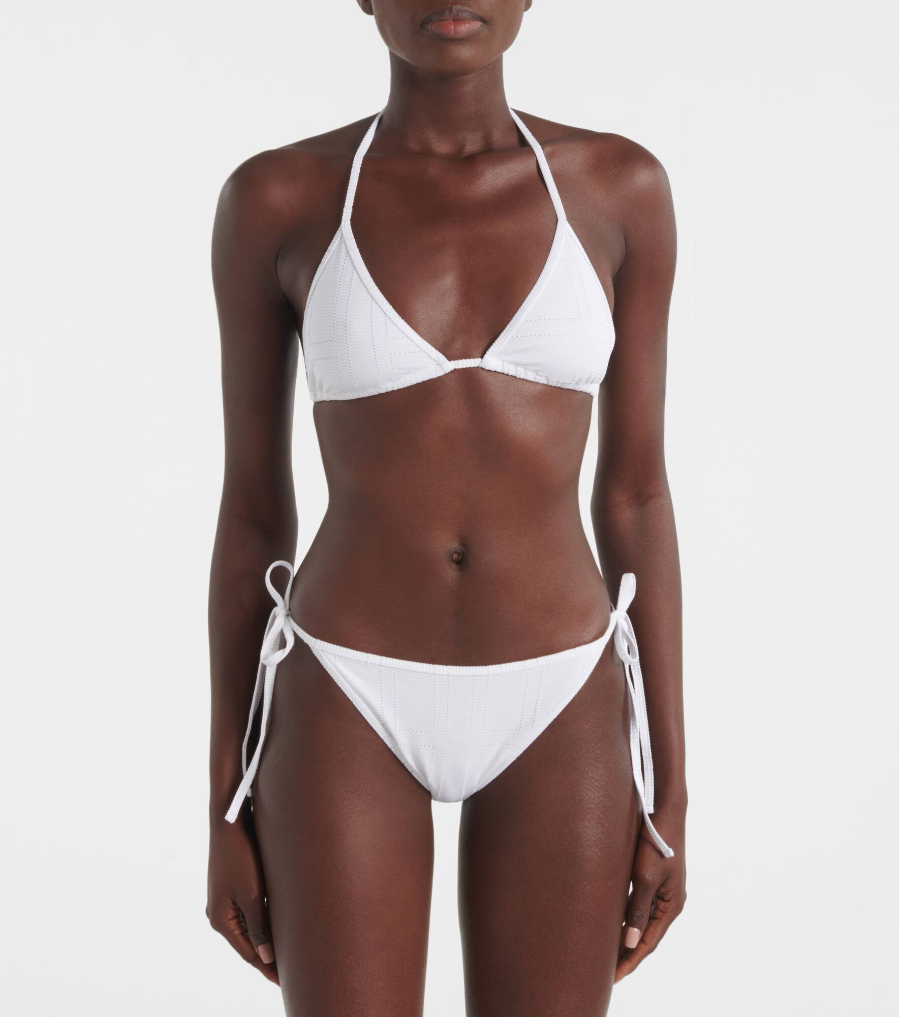 Monogram pointelle bikini top - 2