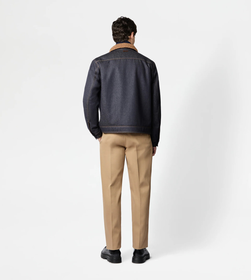 TRUCKER JACKET IN WOOL DENIM - BLUE 3