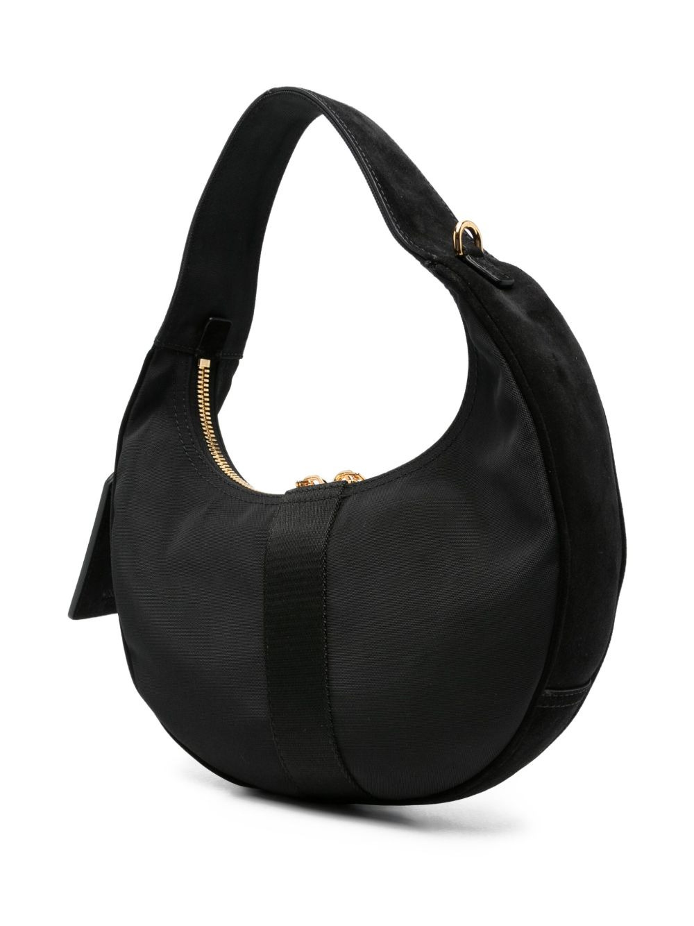 logo-plaque crescent shoulder bag - 2