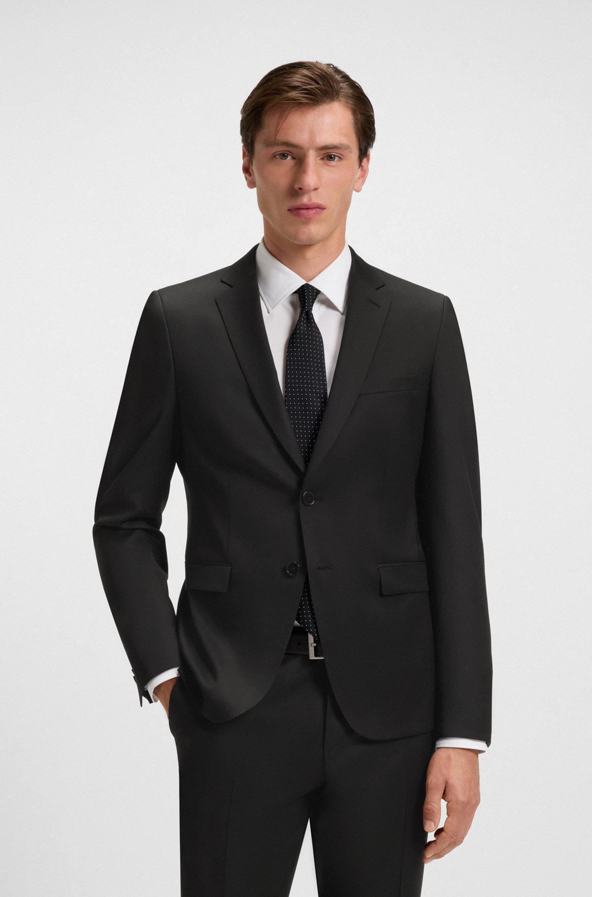 SINGLE-BREASTED JACKET IN VIRGIN-WOOL SERGE - 2