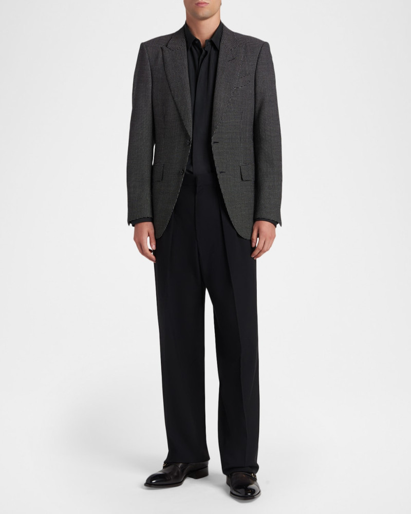 TOM FORD Men's Wool Jacquard Polka Dot Sport Coat outlook