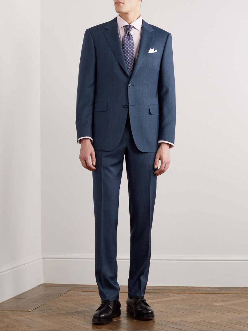 Canali Super 130s Unstructured Wool and Cotton-Blend Suit Jacket outlook