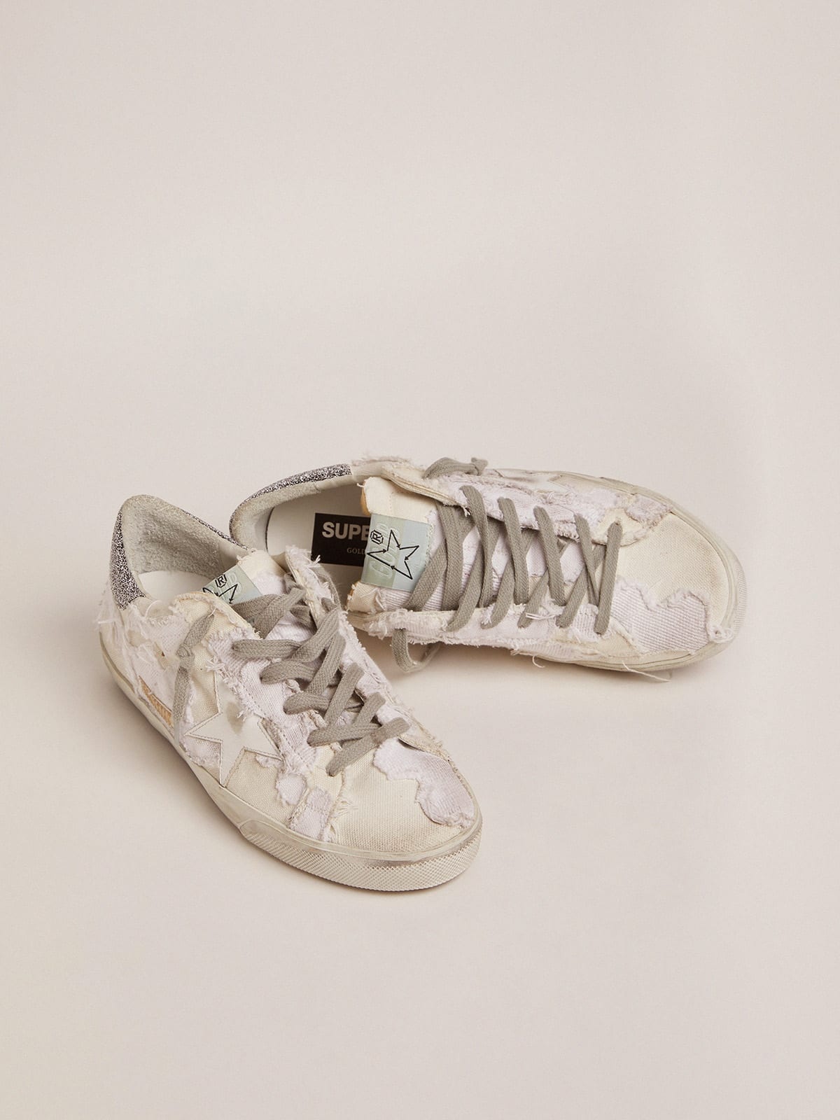 golden goose swarovski crystal super star sneakers