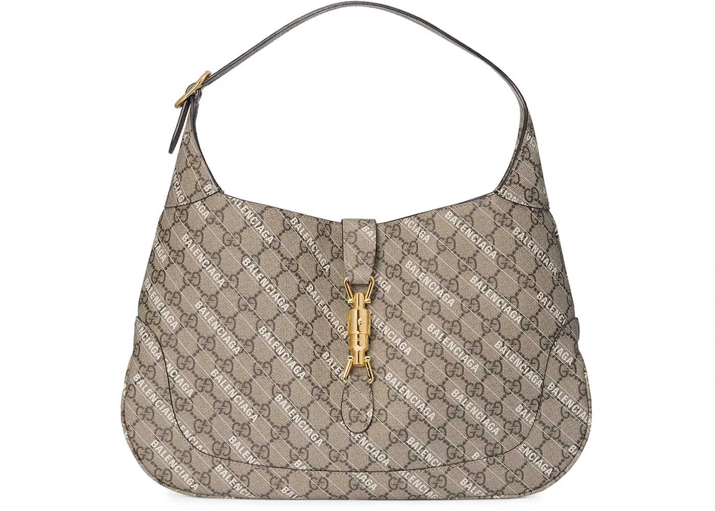 Gucci x Balenciaga The Hacker Project Medium Jackie 1961 GG Supreme Beige/Ebony/White - 1