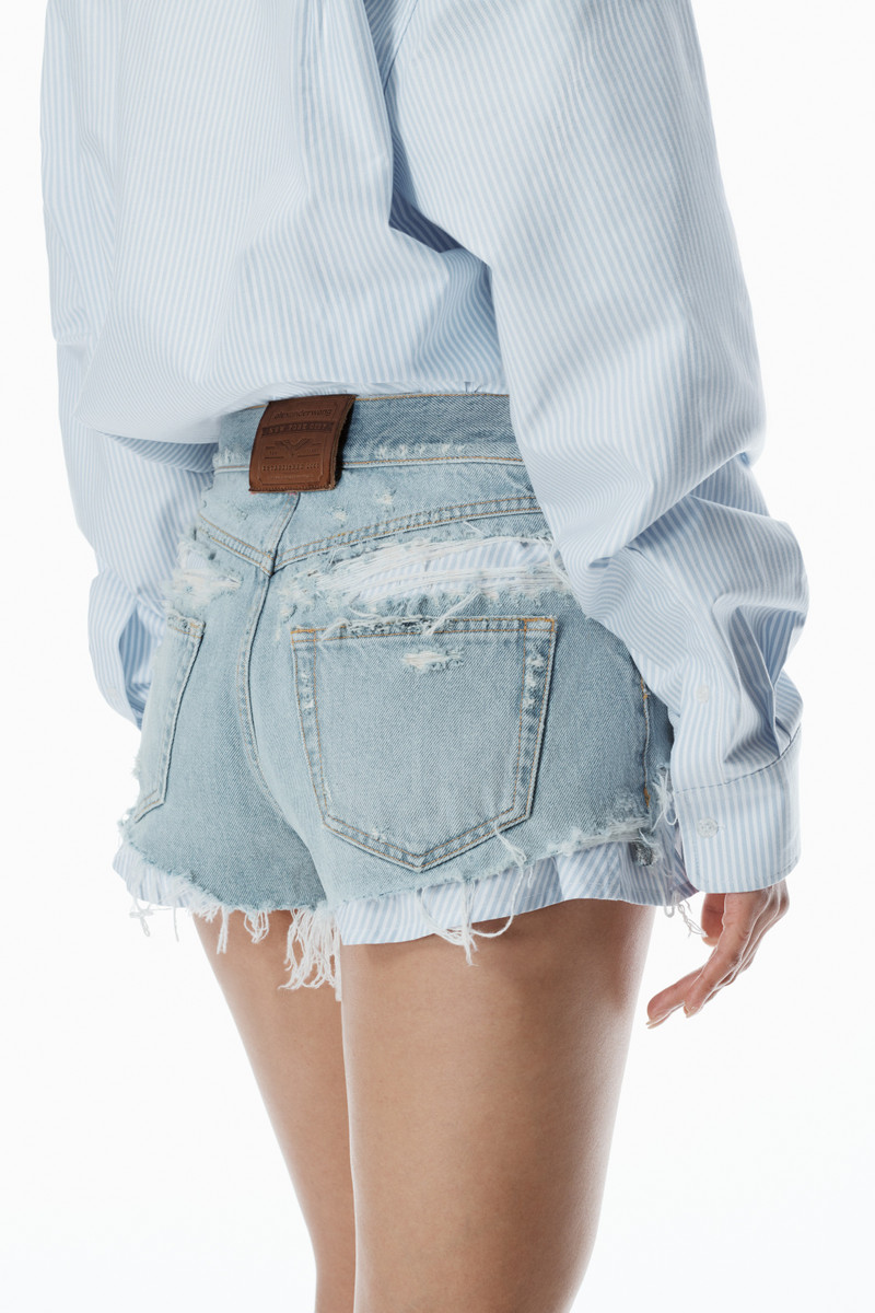 Pre-Styled Shirt & Denim Short Romper 5