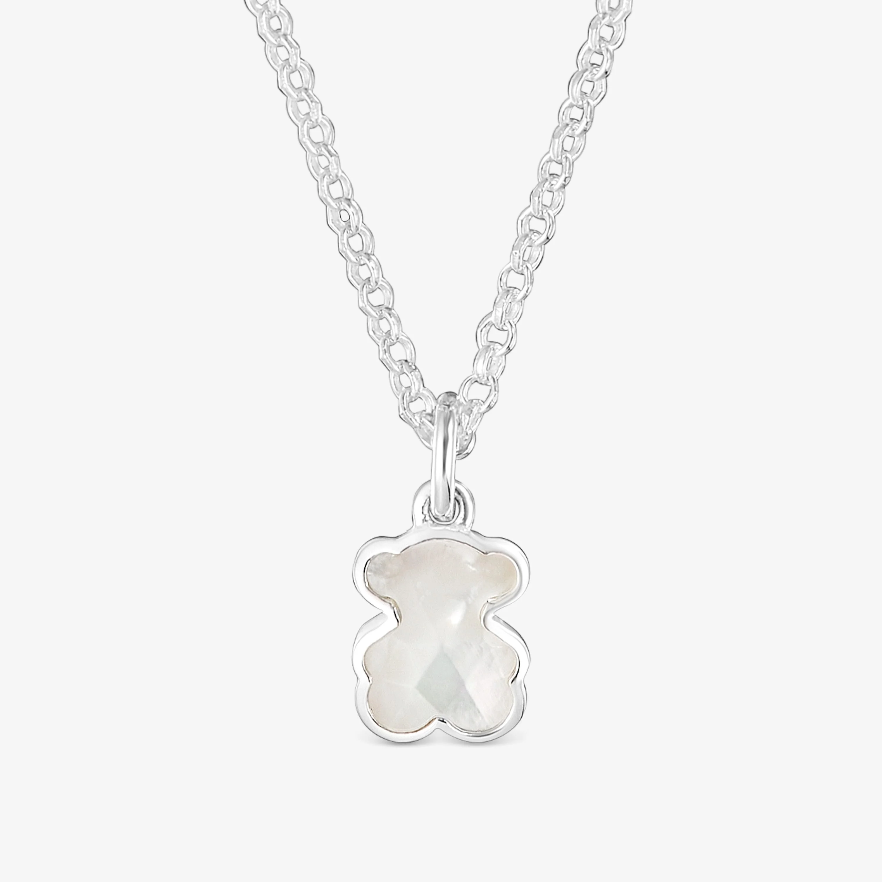 Short silver Necklace with mother-of-pearl bear motif TOUS Icon Color - 1