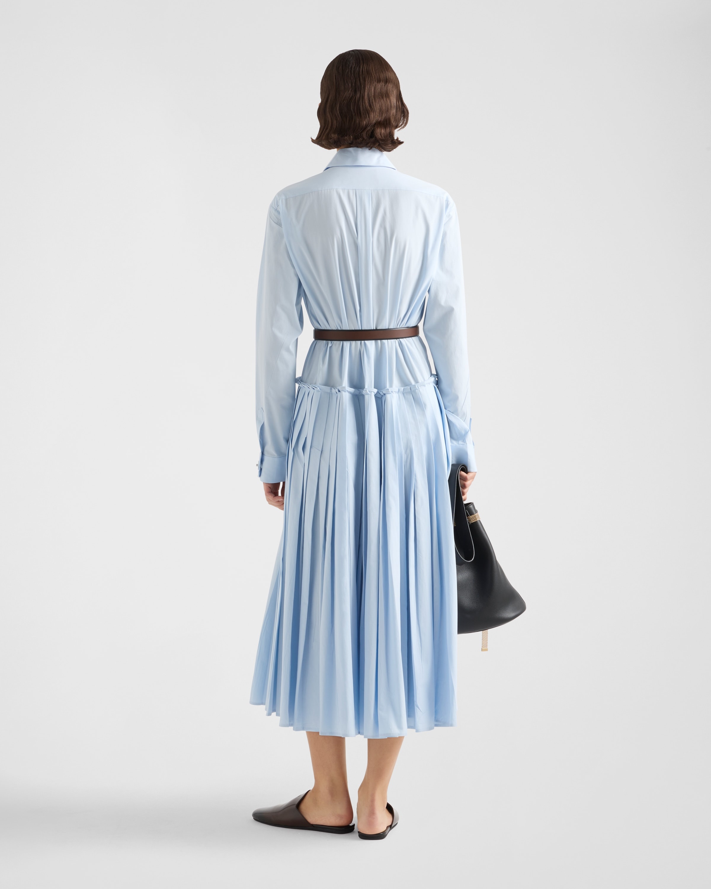 Pleated poplin dress - 5
