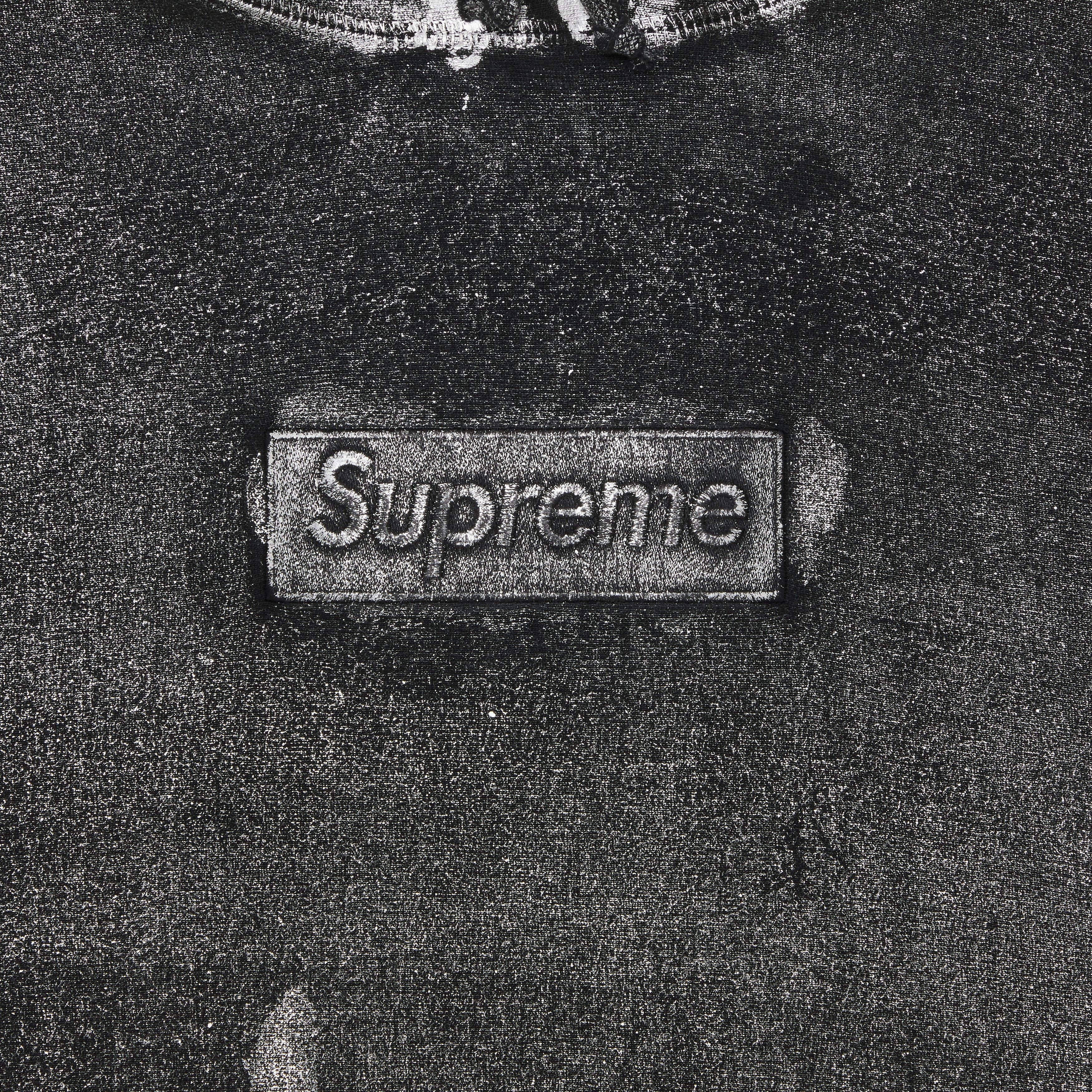 Supreme x MM6 Maison Margiela Foil Box Logo Hooded Sweatshirt 'Black' - 3