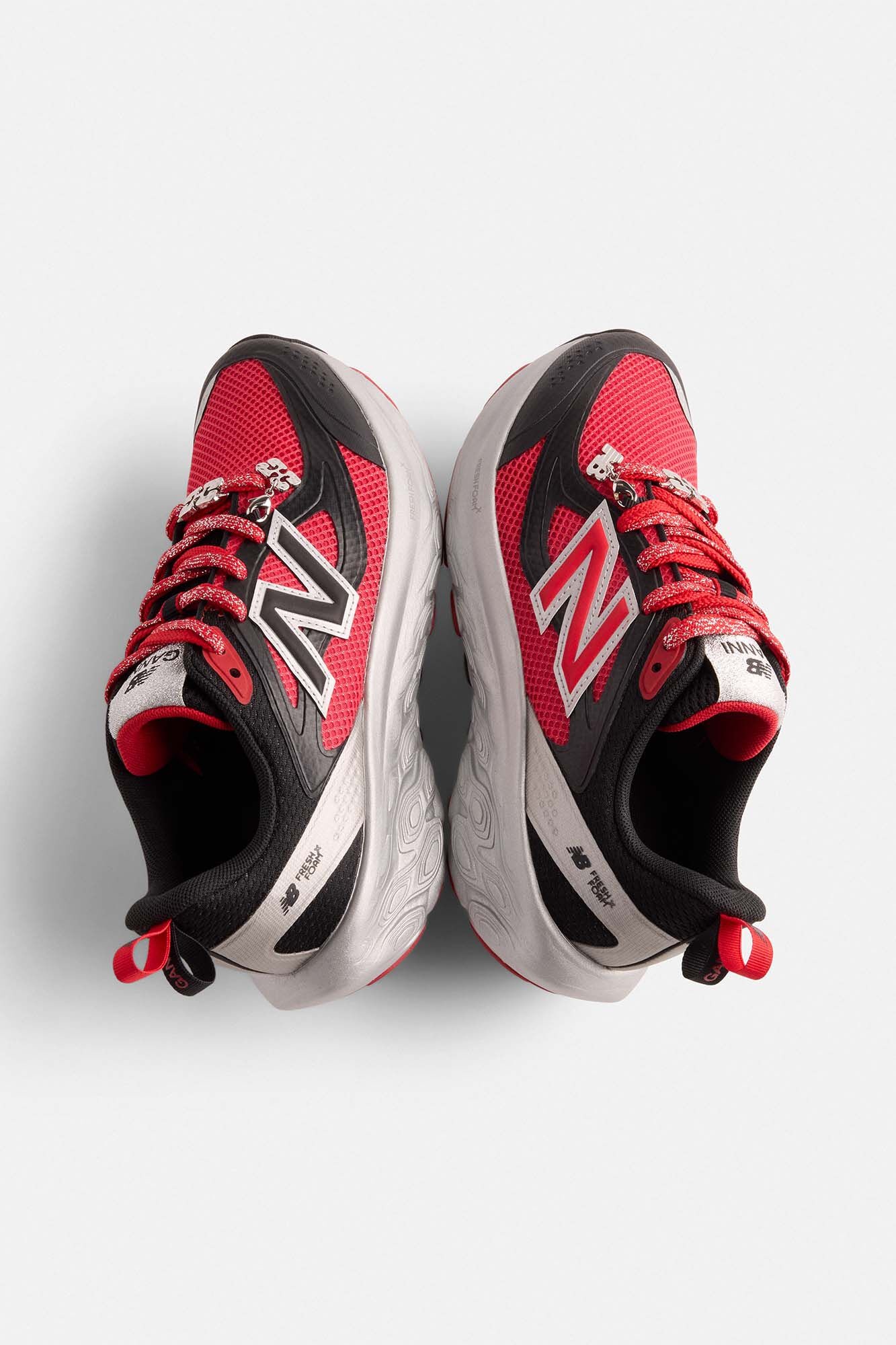 GANNI X NEW BALANCE RED FFT TRAINERS - 7