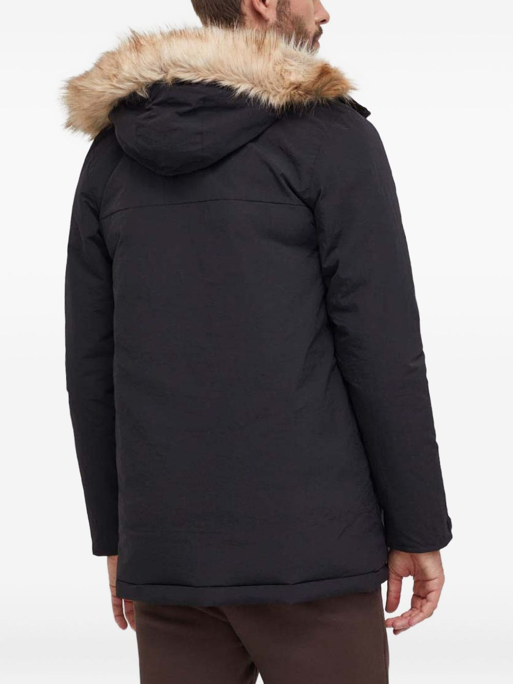 faux-fur hooded parka - 3