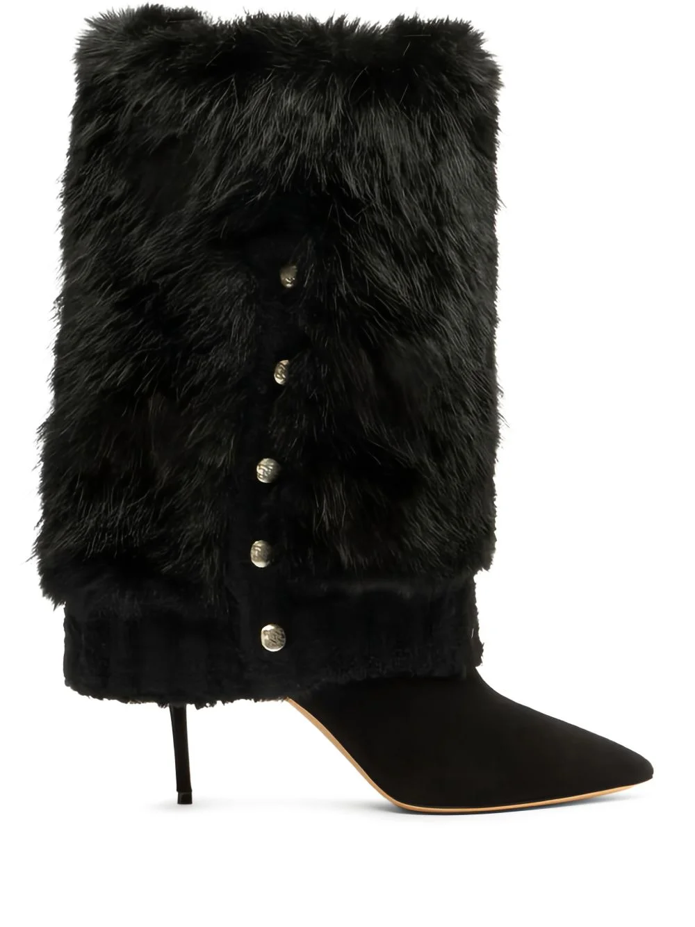 80mm leather heeled boots - 1