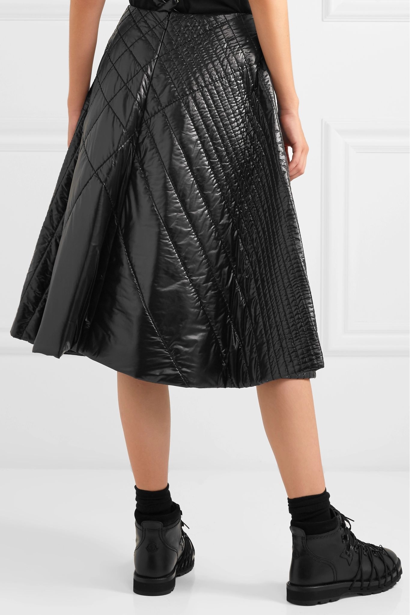 + 6 Noir Kei Ninomiya quilted shell midi skirt - 4