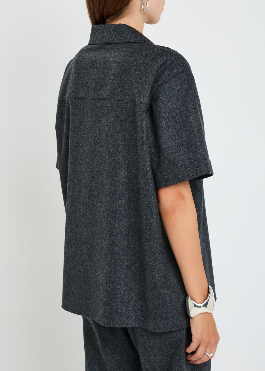 Khaite Riordan Melange Wool-blend Shirt - 3