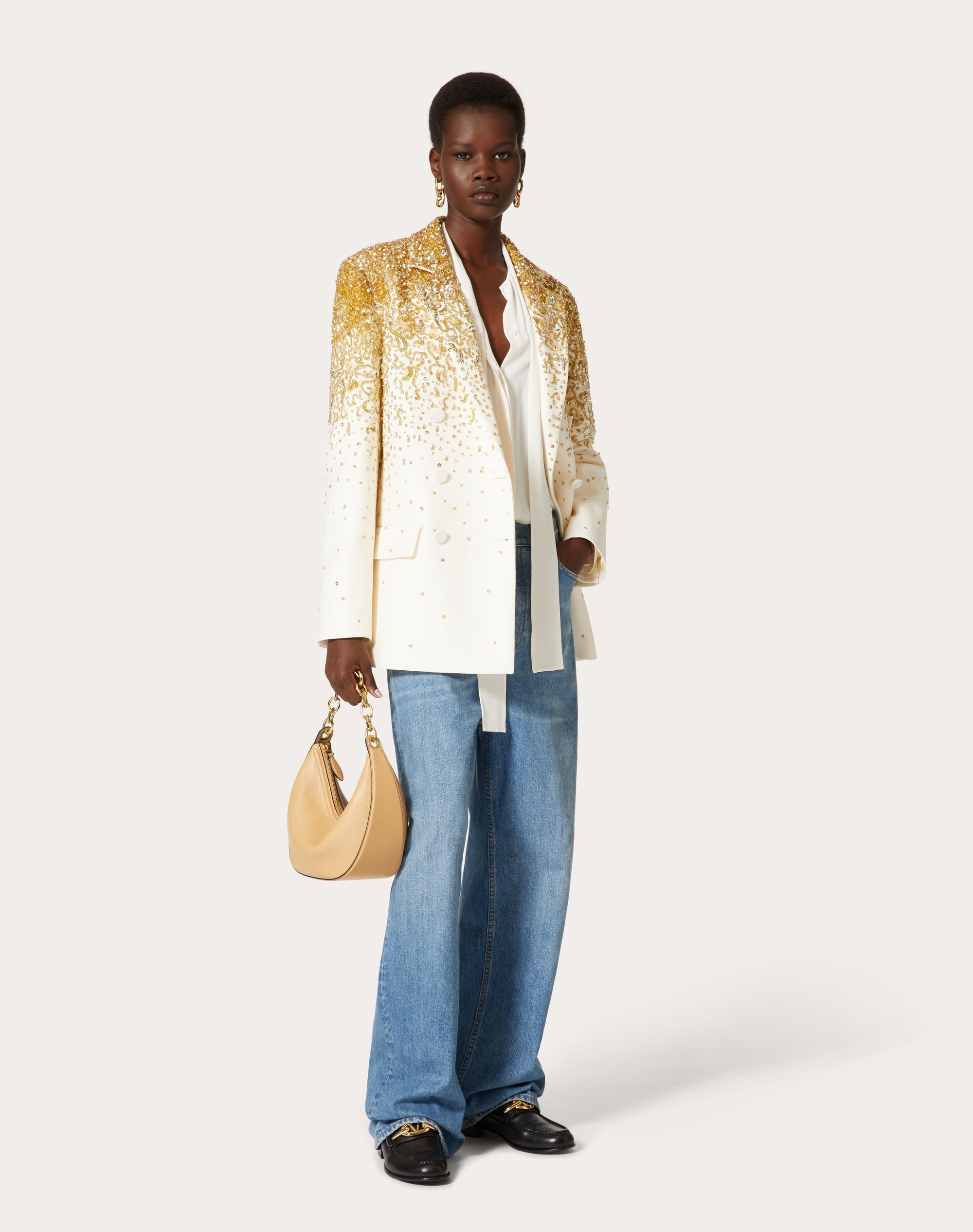 EMBROIDERED CREPE COUTURE BLAZER - 2