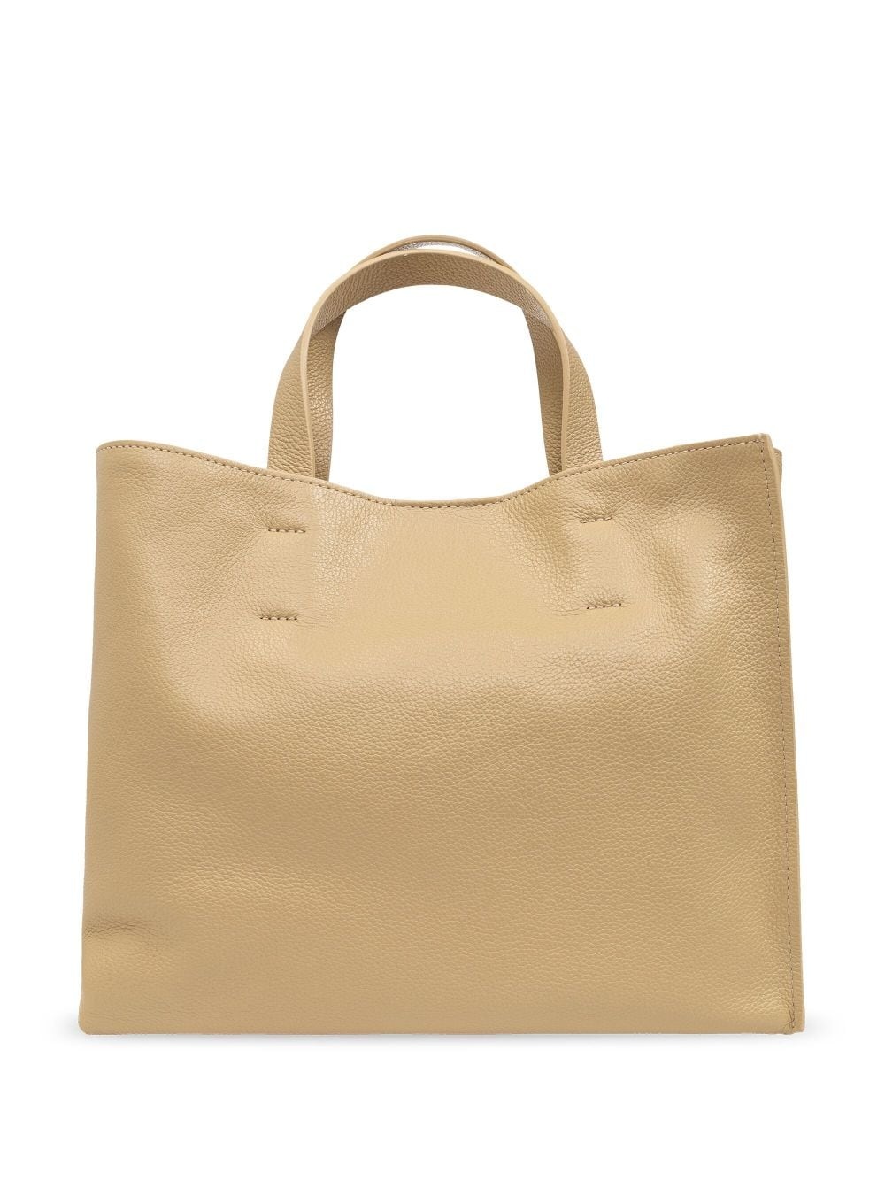 logo-embroidered leather tote bag - 3