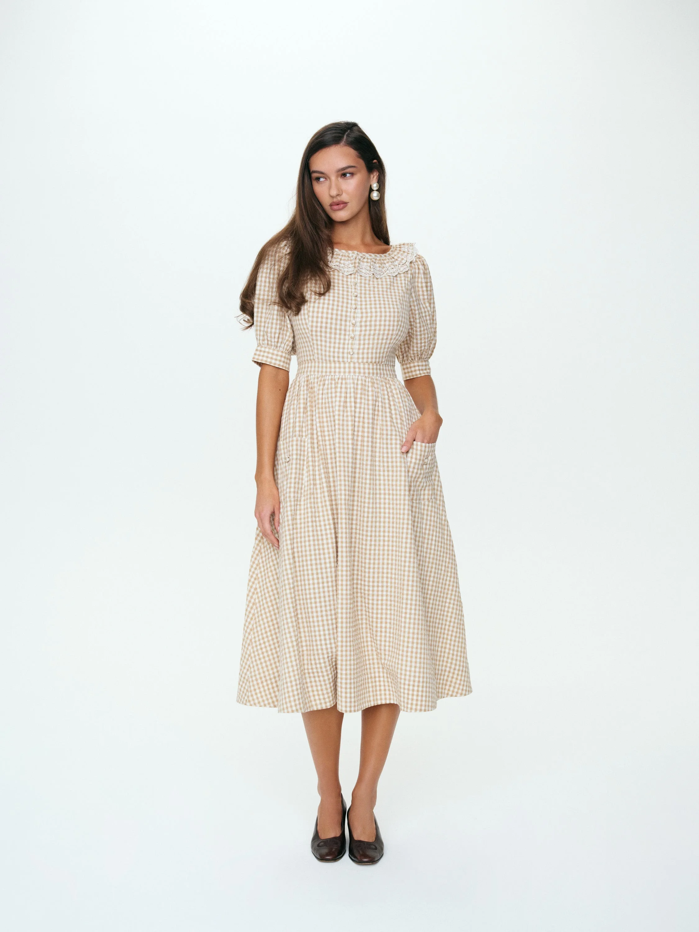 Bradford Gingham Midi Dress - 1