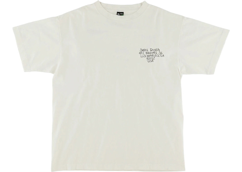 SAINT M×××××× Saint Mxxxxxx Saint Death T-Shirt Vintage White outlook