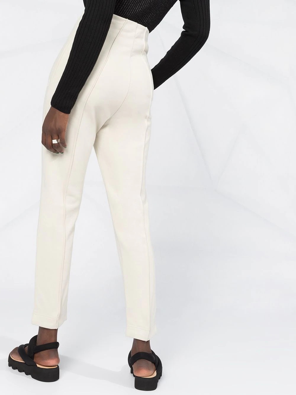 high-waisted logo trousers - 3