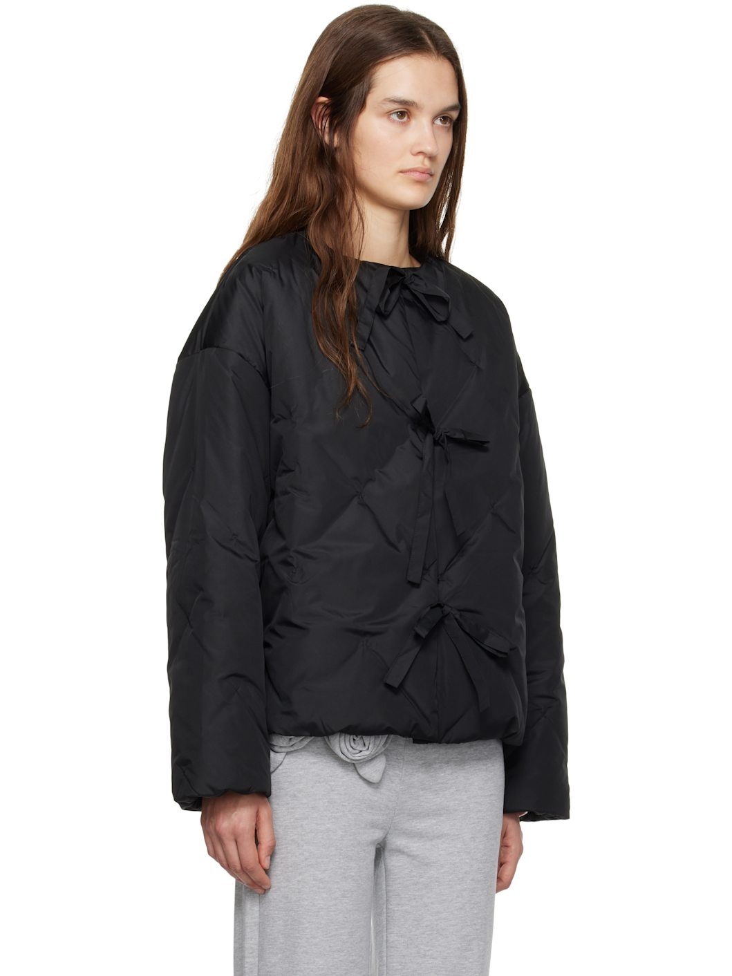 Black Ukiyo Puffer Jacket - 2