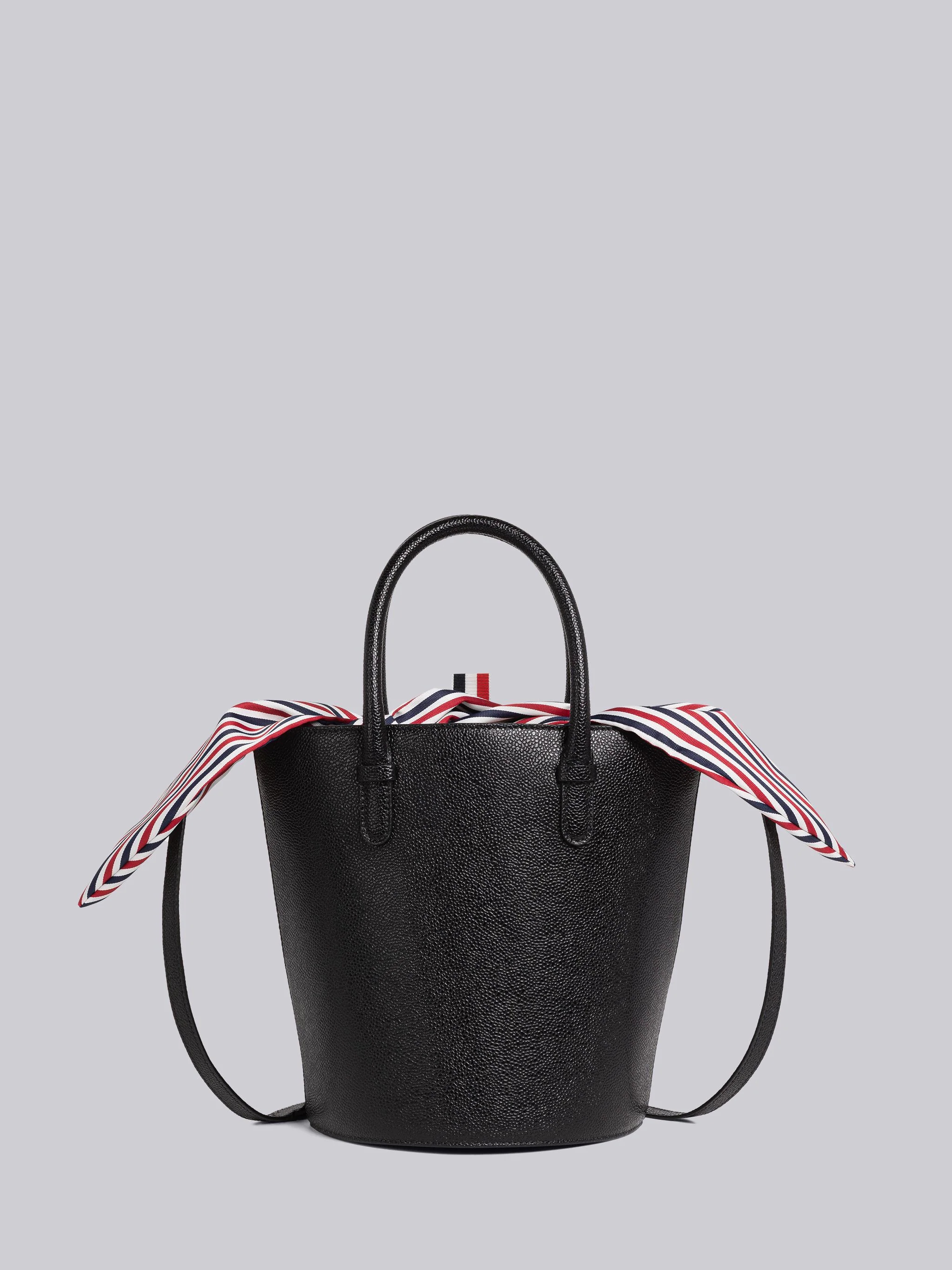 Pebble Grain Leather Bucket Bag - 1