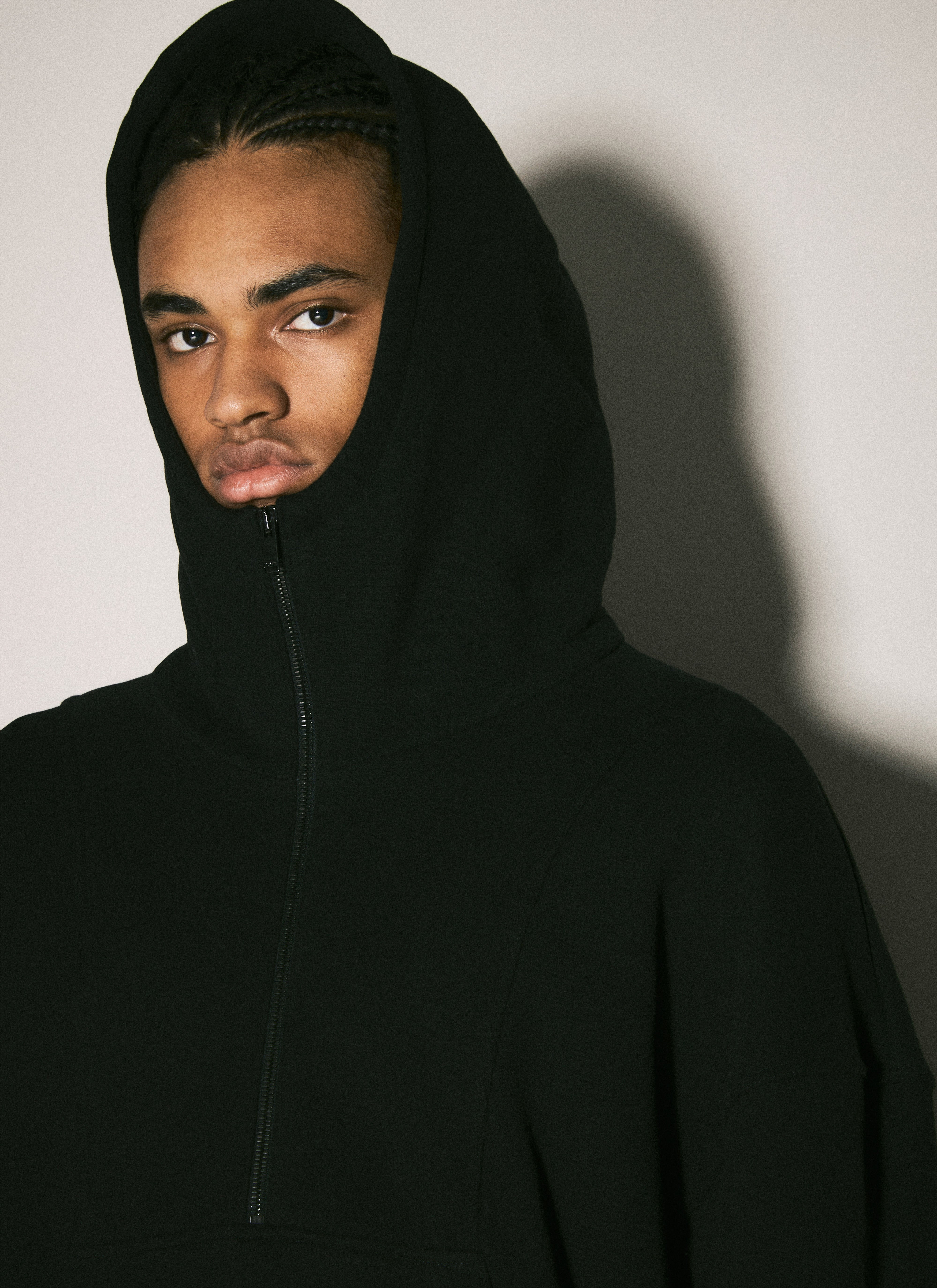 Saint Laurent Men Half-Zip Hooded Sweatshirt - 2