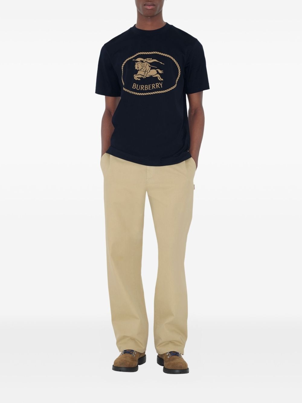 Knight-stamp cotton T-shirt - 2