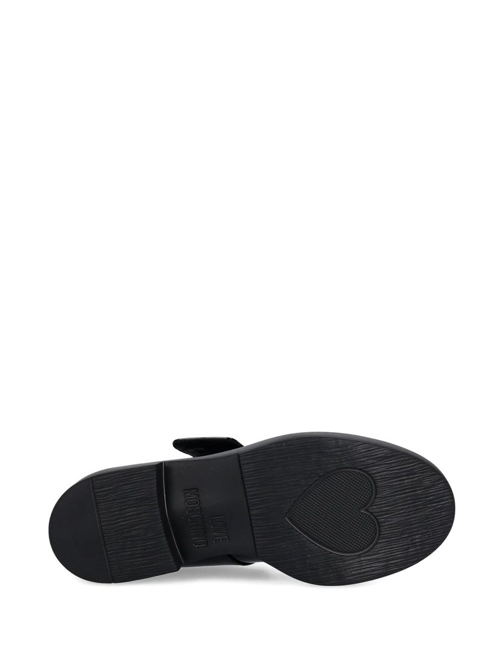 heart-buckle patent leather loafers - 3