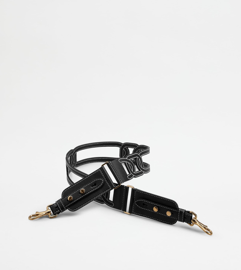 Tod's KATE SHOULDER STRAP IN LEATHER - BLACK outlook