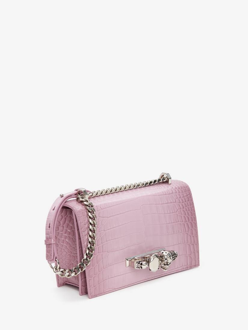 Women's Jewelled Satchel in Antique Pink - 2