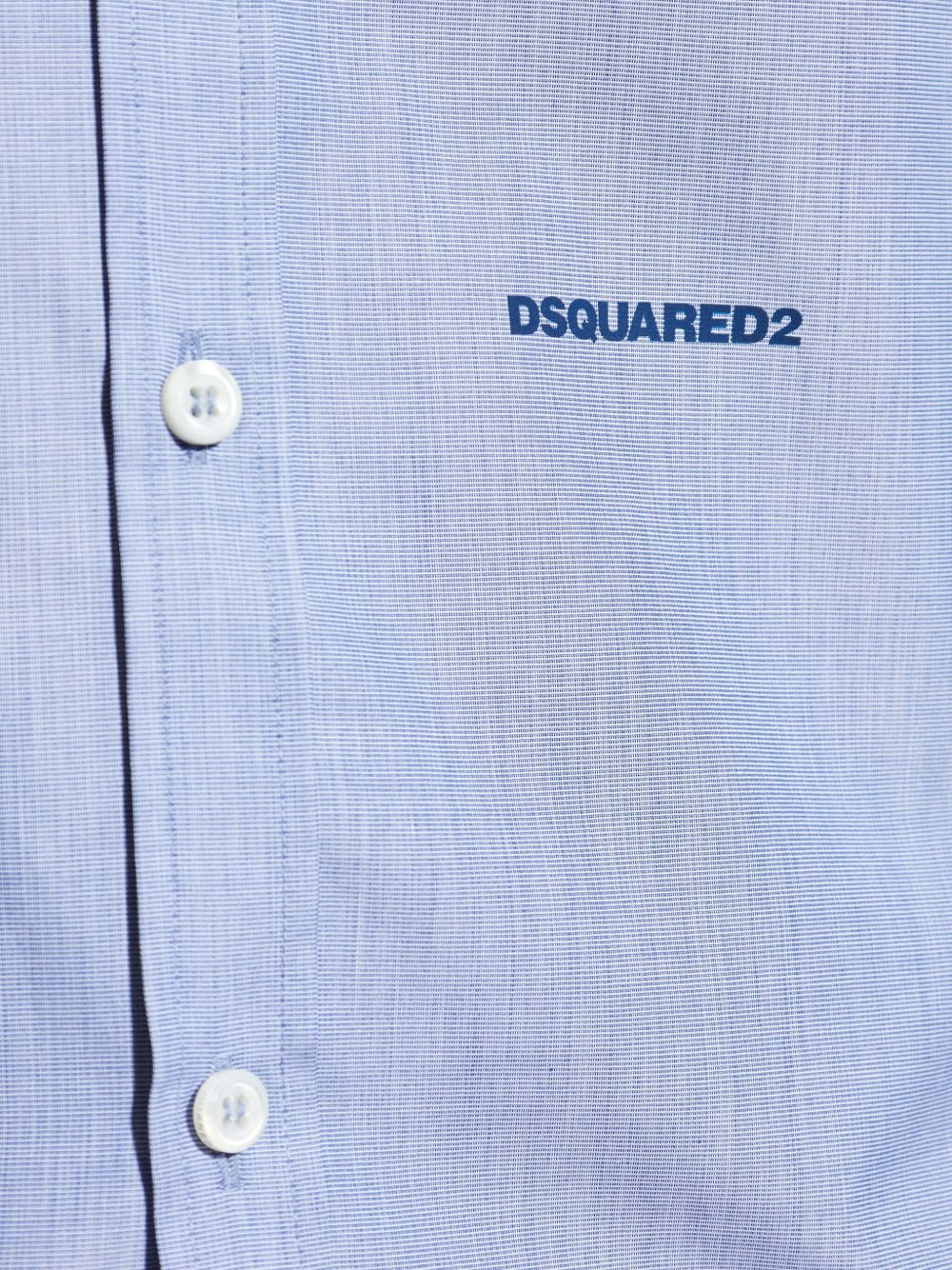 logo-embroidered cotton shirt - 5