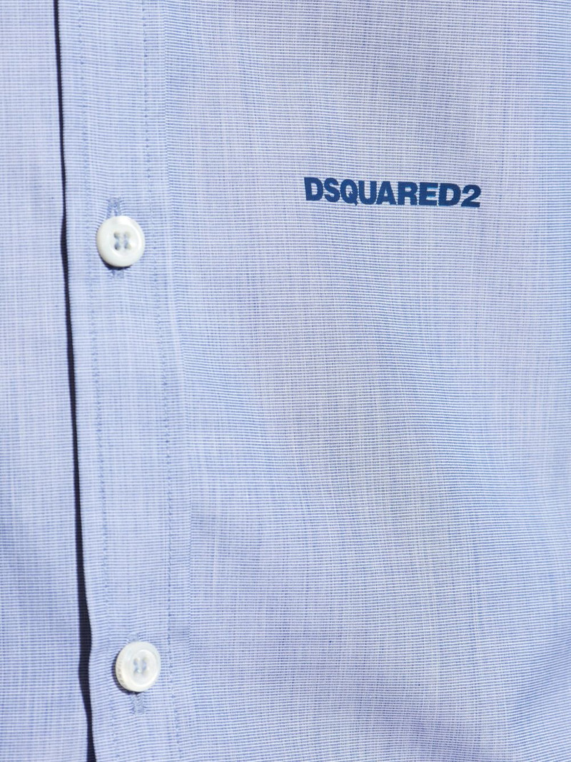 logo-embroidered cotton shirt 5