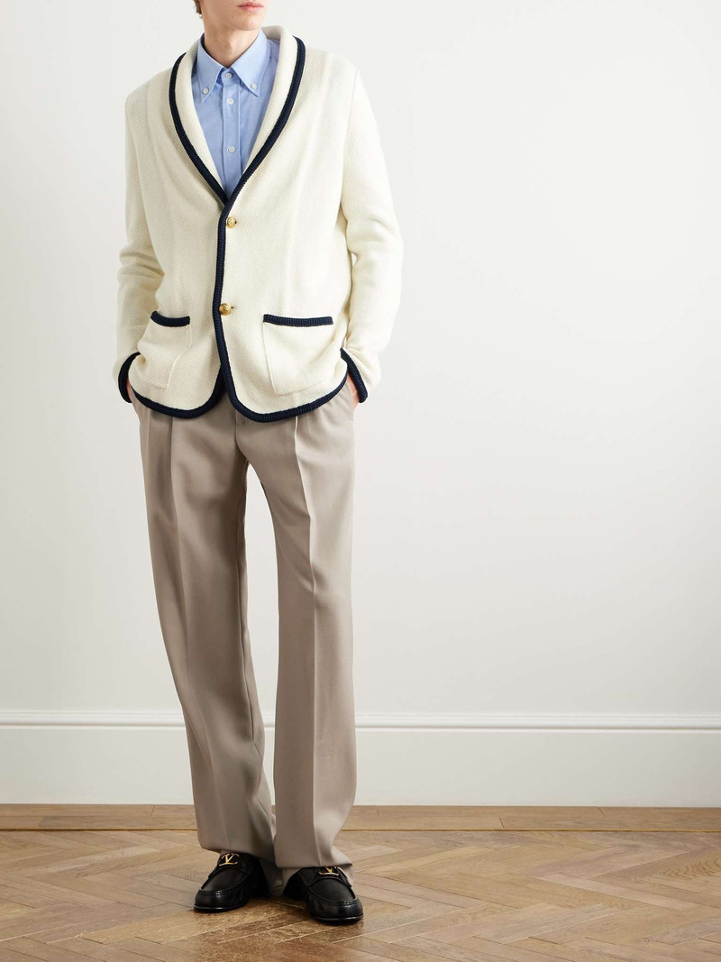 Valentino Wide-Leg Pleated Wool-Gabardine Trousers outlook